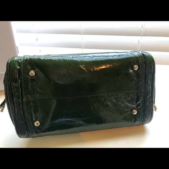 Elie Tahari Green Patent Large Satchel Bag - Picture 6 of 8
